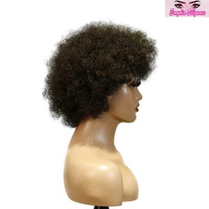 center wig machine made black wig remy hair 2301