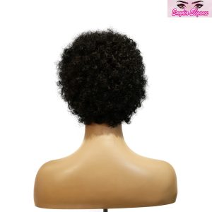center wig machine made black wig remy hair h023