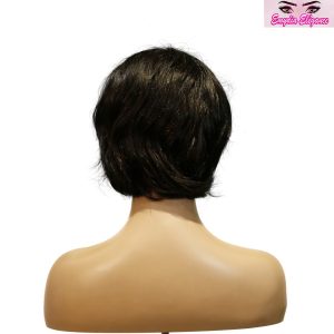 center wig machine made black wig remy hair tc063