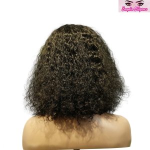 center wig machine made black wig remy hair tc047