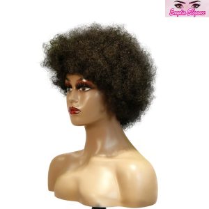 center wig machine made black wig remy hair 2301
