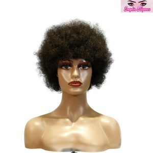 center wig machine made black wig remy hair 2301