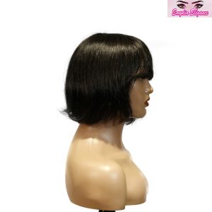 center wig machine made black wig remy hair tc027