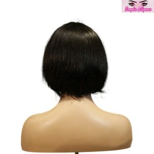 center wig machine made black wig remy hair h009