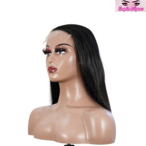 center wig natural black asian raw hair 5x5 hd lace closure straight bob human hair wig