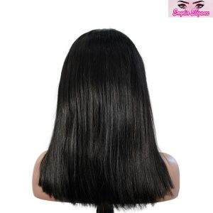 center wig natural black asian raw hair 5x5 hd lace closure straight bob human hair wig