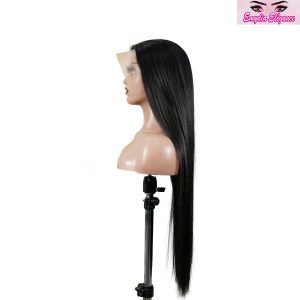 center wig 13x4 straight lace front wig natural black remy hair