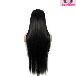 center wig 13x4 straight lace front wig natural black remy hair