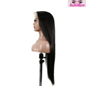 center wig natural black asian raw hair 13x6 hd lace front wig straight human hair wig