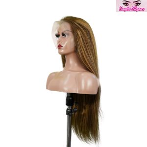 center wig 13x4 straight lace front wig m4&27 highlight remy hair 26 inch