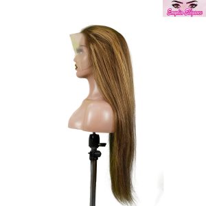 center wig 13x4 straight lace front wig m4&27 highlight remy hair 26 inch