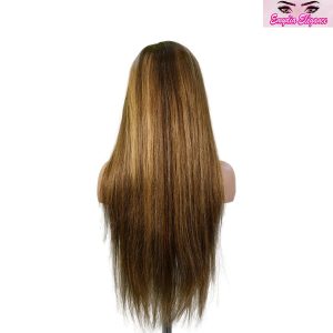 center wig 13x4 straight lace front wig m4&27 highlight remy hair 26 inch