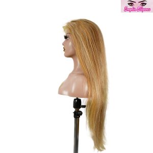 center wig 13x4 straight lace front wig 8&27 honey blonde highlight 26 inch remy hair