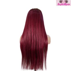 center wig 13x4 straight lace front wig 99j color 26 inch remy hair