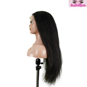 center wig 13x4 yaki straight lace front wig black remy hair