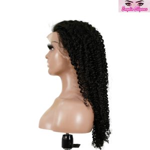 center wig 13x4 kinky curly lace front wig natural black remy hair