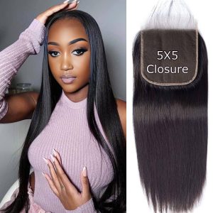 center wig remy hair 5x5 closure