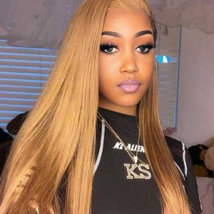 center wig 13x4 straight lace front wig 27 honey blonde remy hair
